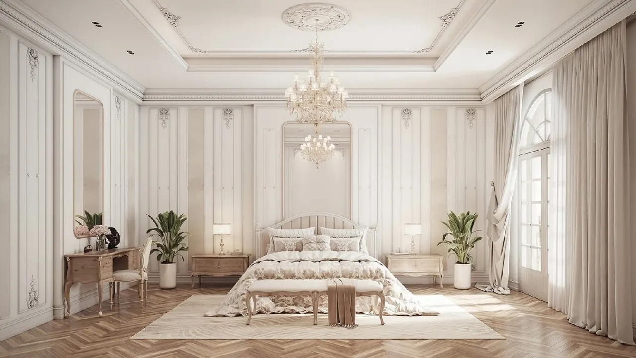 Classical bedroom interior design
