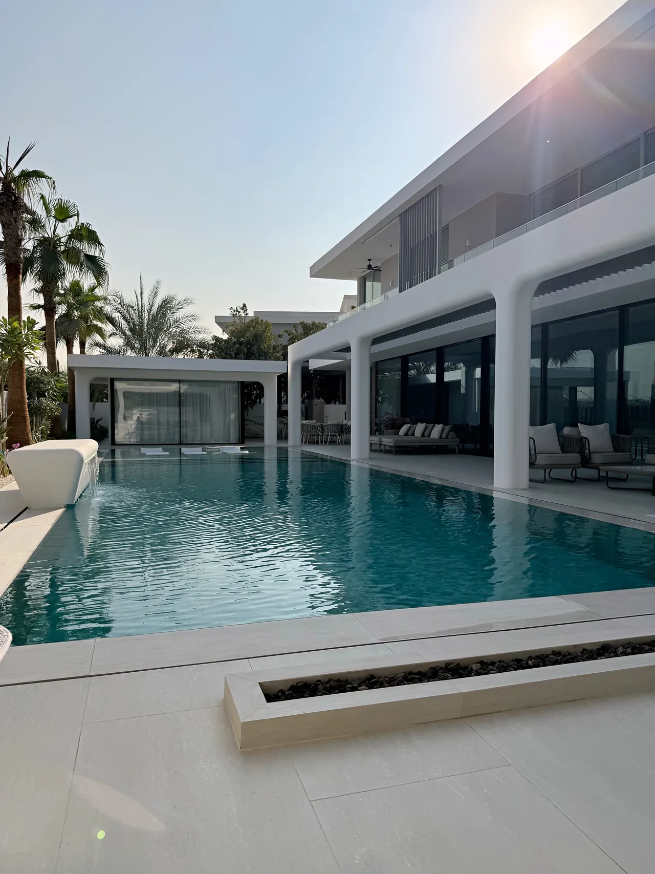 Villa pool and covered terrace