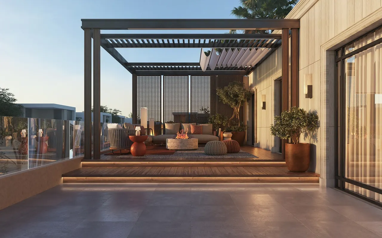 Pergola terrace and outdoor lounge design