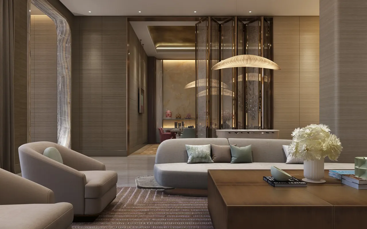 Family living and dining design
