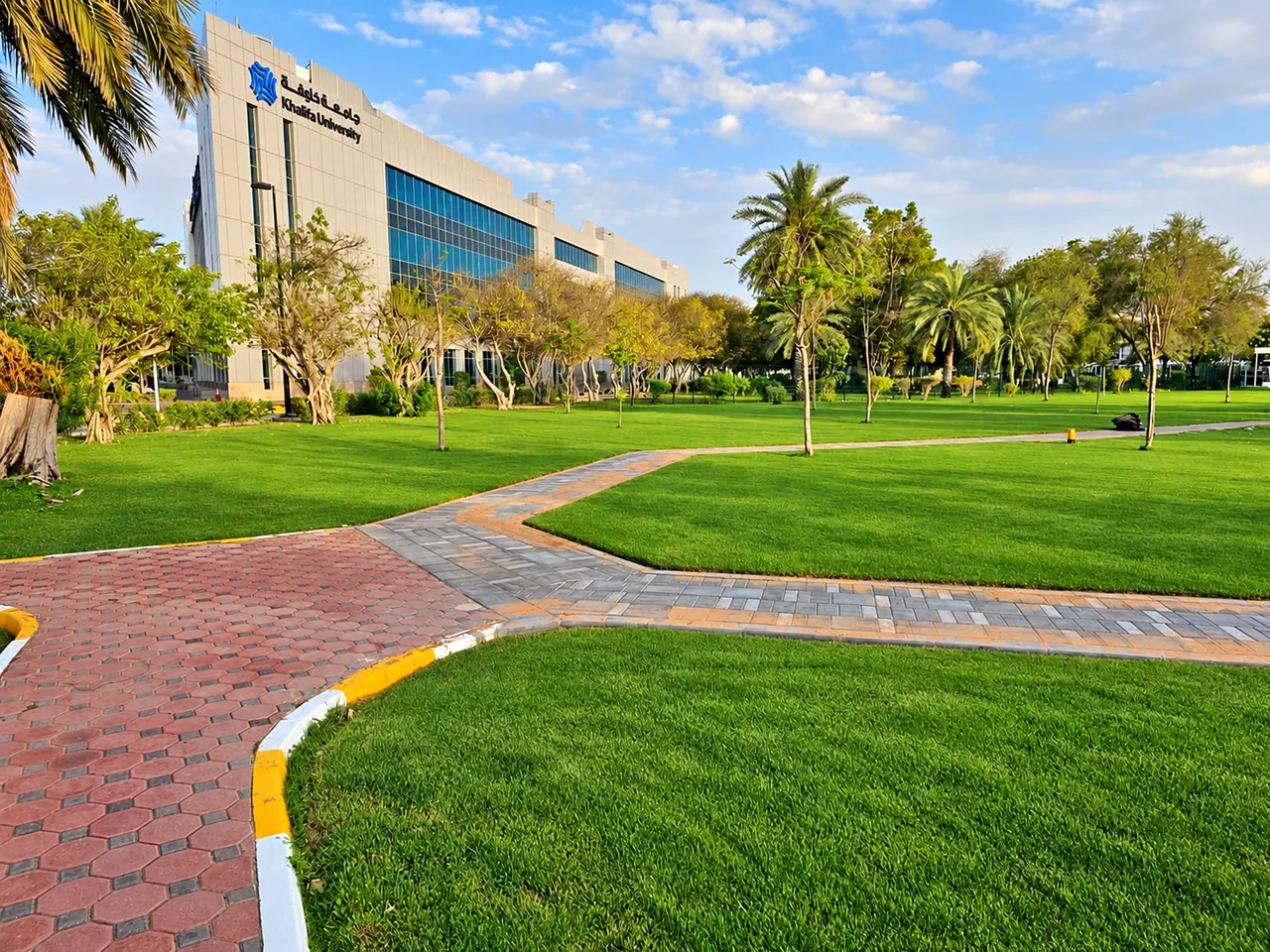 Commercial lawn and pedestrian paths