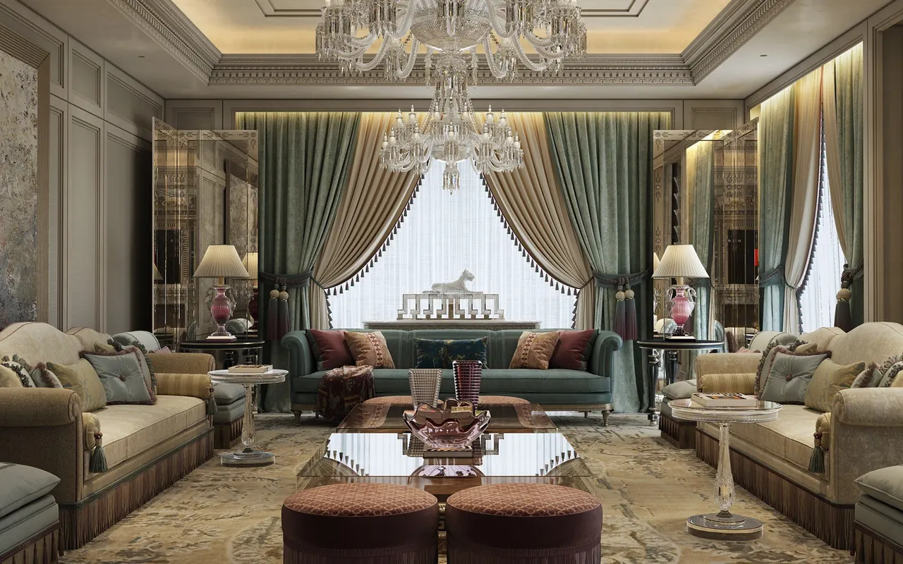 Classical salon interior design